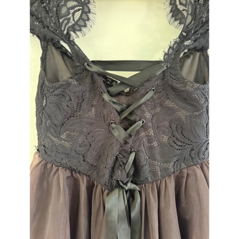 Dolls Kill Unholy Black Red Ombre Lace Corset Babydoll Gothic Dress Med - Picture 13 of 13